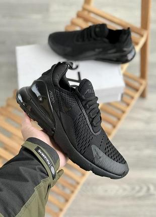 Кроссовки nike air max 270 для мужчин черные удобные сетка 43