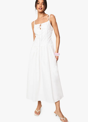 Boohoo xs біла сукня максі нова