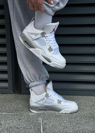 Кросівки nike air jordan retro 4 для жінок з шкіряним верхом