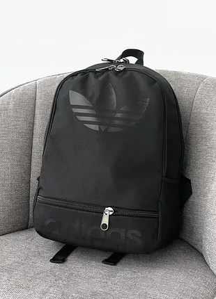 Рюкзак черный городской adidas, рюкзак мужской адедас, сумка спорт дорожная