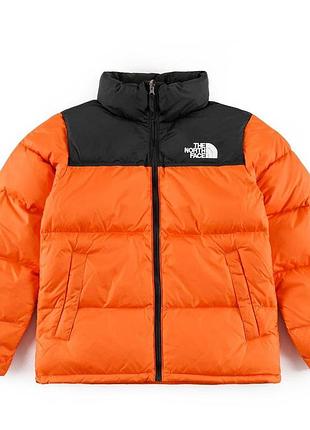 Фирменный пуховик the north face nuptse 700 orange куртка зе норт фейс оранжевая