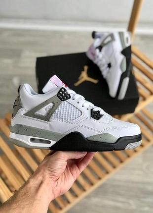 Чоловічі кросівки nike air jordan 4 retro white комфорт і стиль в одній парі джордан 4