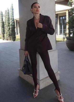 Леггинсы jadone fashion сиора l шоколад