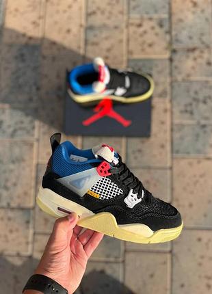 Женские кроссовки nike air jordan retro 4 черные стильные для женщин 38