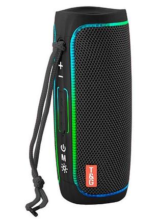 Колонка портативная bluetooth t&g tg288 black черная