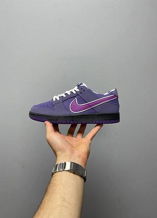 Женские кроссовки nike sb dunk low кроссы найки сб данк для женщин фиолетовые кожанные найк стильные повседнев 45