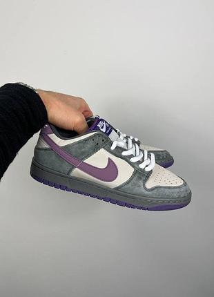Мужские кроссовки nike sb dunk low бело-серые для мужчин с прочной подошвой 40
