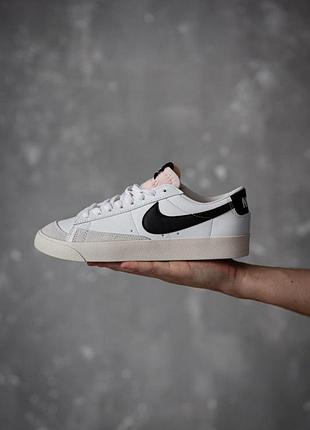 Кроссовки nike blazer 77 low для мужчин кеды найк удобные кожа\текстиль белые 45