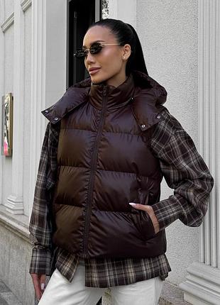 Жилет jadone fashion кул l-xl шоколад