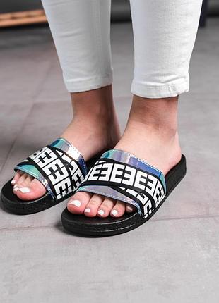 Женские шлепки fashion fefe 1763 39 размер 24,5 см черный