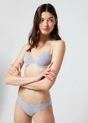 Бюстгальтер etam pure coton, размер 70a, цвет серый