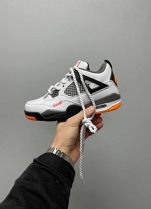 Женские кроссовки nike air jordan retro 4 серые кожаные для женщин с классическим дизайном 40