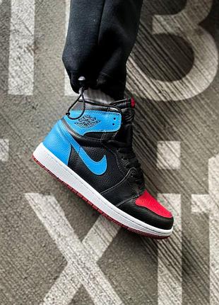 Мужские кроссовки nike air jordan 1 high кроссы найк для мужчин высокие удобные кожа 41