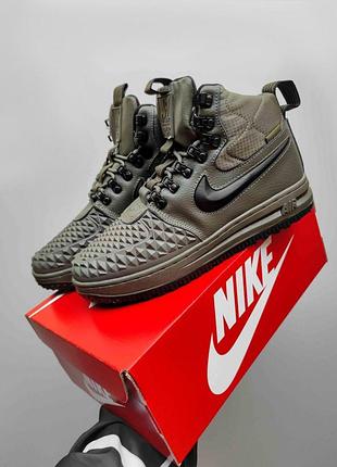 Мужские зимние кроссовки nike lunar force 1 duckboot 17 кожаные утепленные для зимы 42