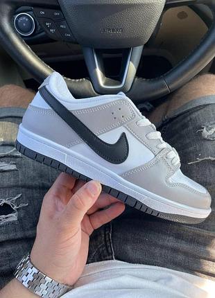 Женские кроссовки nike sb dunk low кроссы найки сб данк для женщин серые кожанные стильные найк повседневные 40