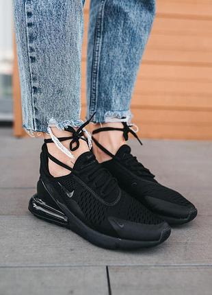 Кроссовки nike air max 270 черные для мужчин удобные сетка 43
