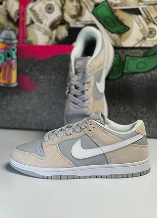 Женские кроссовки nike sb dunk low серые с логотипом найк сб данк лоу найки для любителей бренда 37