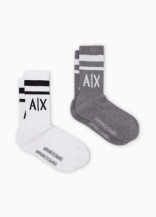 Мужские носки armani exchange pack of 2 pairs of socks with logo 39-42 р.