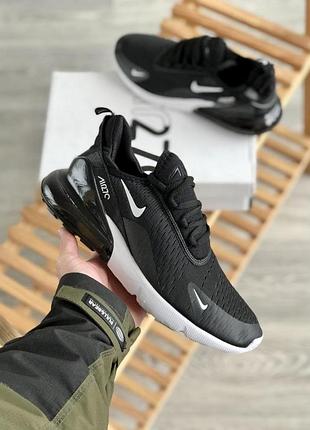 Кроси nike air max 270 для чоловіків кеди найк зручні чорні сітка
