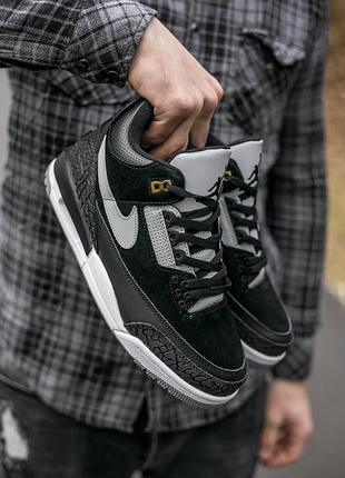 Чоловічі кросівки nike air jordan retro 3 чорні, унікальний дизайн і комфорт джордан 3 чорні