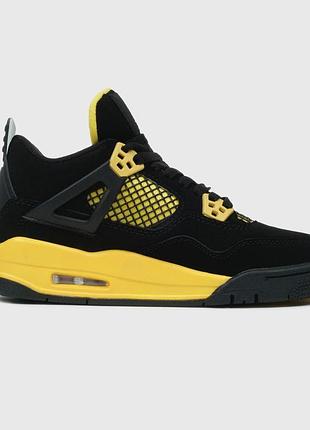 Женские кроссовки nike air jordan retro 4 черные кроссы найк аир джордан ретро для женщин 39