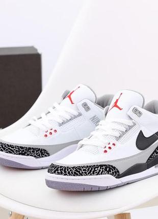 Чоловічі кросівки nike air jordan retro 3 білі, елегантний вибір для активних людей джордан 3 білі