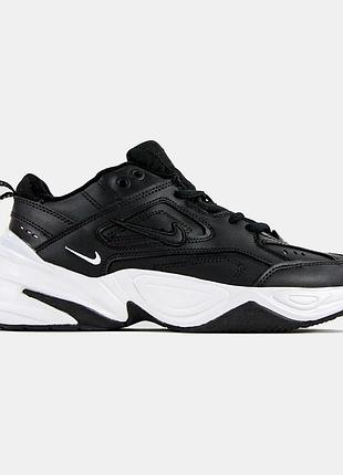 Женские кроссовки nike m2k tekno для женщин черные найки техно удобные кожа повседневные 40