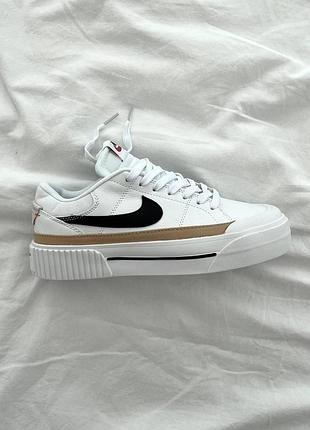 Женские кроссовки nike court legacy белые для женщин найки кожа удобные повседневные 37