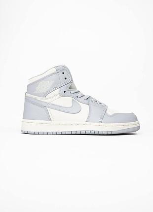 Nike air jordan 1 high голубые женские кроссовки из кожи, стильные и универсальные кроссы 39