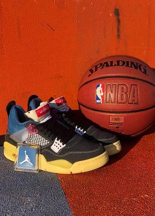Чоловічі кросівки nike air jordan retro 4 кроси найк аір джордан ретро для чоловіків шкіра найк зручні повсякденні чорні