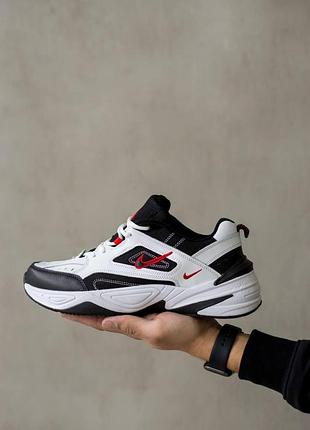 Кроссовки nike m2k tekno для мужчин кеды найк удобные кожа\текстиль белые 45