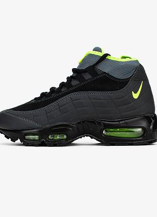 Мужские кроссовки nike 95 sneakerboot серые, зимние утепленные найк 45