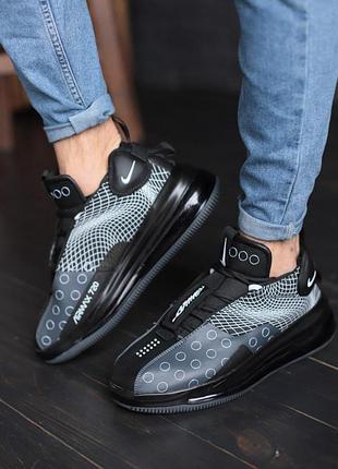 Зимние кроссовки nike air max 720 для мужчин, черные утепленные, найки на зиму 43