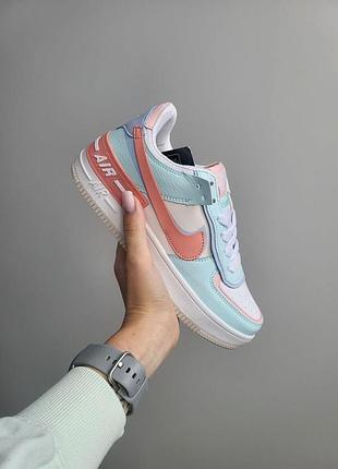 Кожаные женские кроссовки nike air force shadow модные и комфортные найк 39