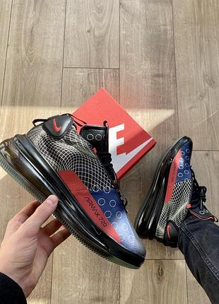 Зимние кроссовки nike air max 720 утепленные черные, найки для зимы для мужчин