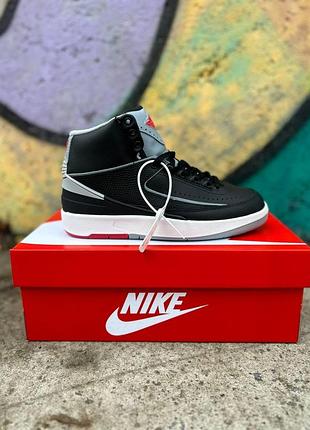 Чоловічі кросівки nike air jordan 2 чорні, стильні та зручні джордан 2 чорні