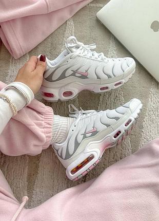 Жіночі кросівки nike air max plus white pink 39