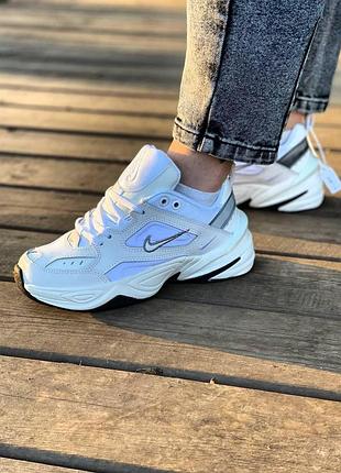 Женские кроссовки nike m2k tekno кроссы найк текно для женщин белые кожаные удобные повседневные найки 41