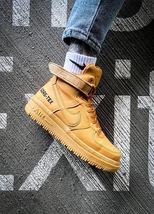 Стильні зимові кросівки nike air force 1 gore-tex , якісні зимові кросівки найк