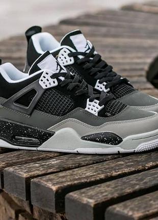 Женские кроссовки nike air jordan retro 4 серые для современных образов найк 41