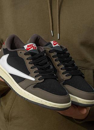 Кроссы nike air jordan low для женщин бело-черные найки аир джордан лоу кожа удобные повседневные 44
