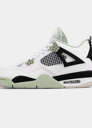 Мужские кроссовки nike air jordan 4 seafoam белые классические и прочные кроссы джордан 4 white 42