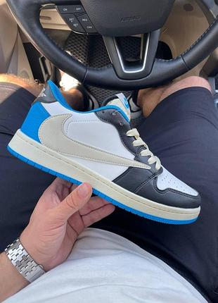 Кроссовки nike air jordan low для мужчин кеды найк удобные черные-белые