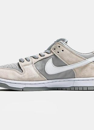 Унисекс стильные демисезонные кроссовки nike sb dunk grey, светлая надежная качественная обувь сб данк 43, 40