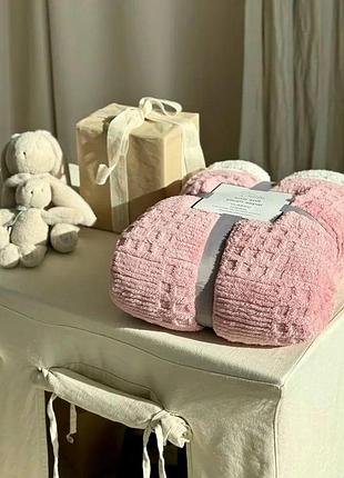 Плед на еко-овчині dushka home 21605 150х200 см рожевий