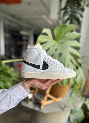 Женские кроссовки nike blazer high белые для женщин удобные повседневные найки блейзер кожа 37
