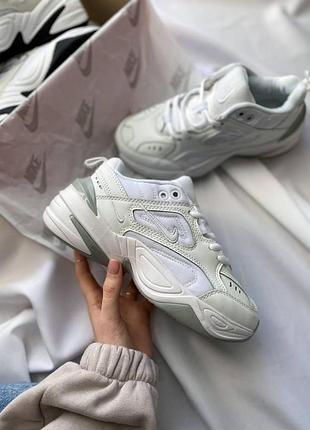 Жіночі кросівки nike m2k tekno кроси найк текно для жінок найки зручні білі шкіряні
