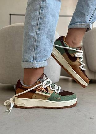 Женские кроссовки nike air force 1 low кожаные повседневные найк аир форс 1 лоу 44