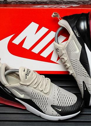 Кроссовки nike air max 270 для мужчин кеды найк удобные сетка белые 44