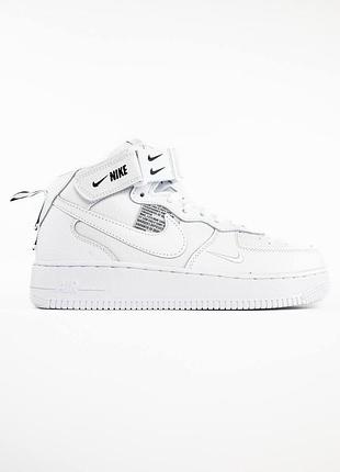 Жіночі кросівки nike air force 1'07 lv8 білі шкіряні для активного стилю найк
